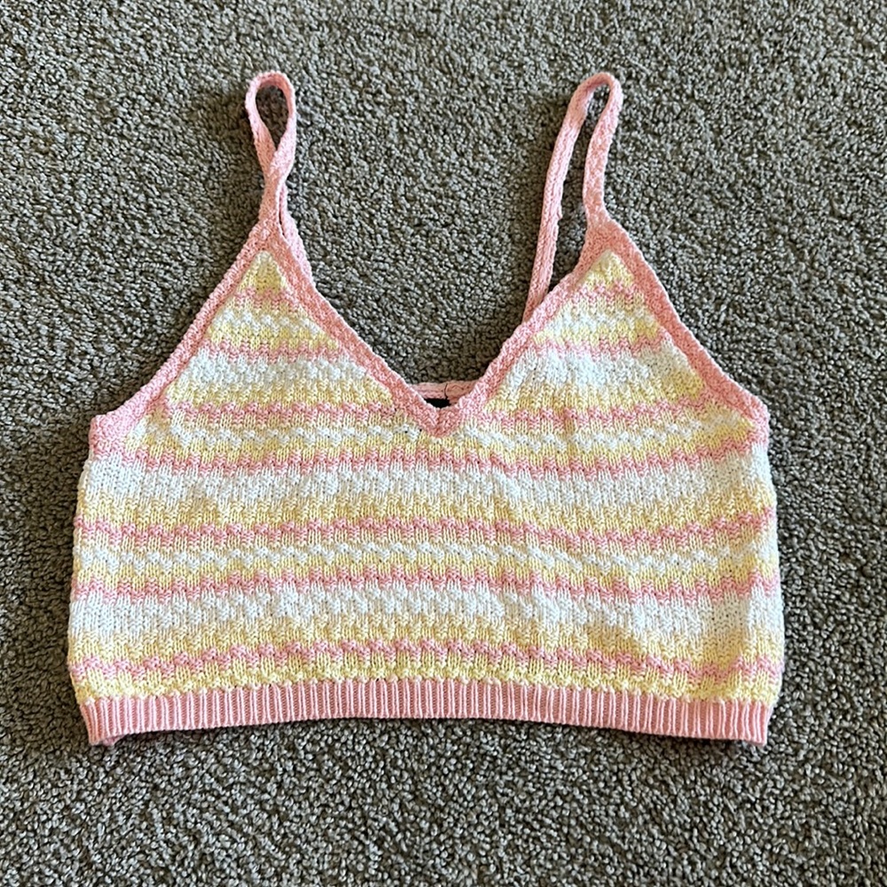 Wild Fable cropped crochet tank